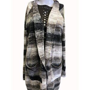 Rudy RD Women's Gray Open Front Cardigan Sweater Size L SKU 5339